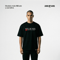 SON OF SON DALLAS TEXAS MARKSMANSHIP ACADEMY CAMISETA OVERSIZED NEGRA