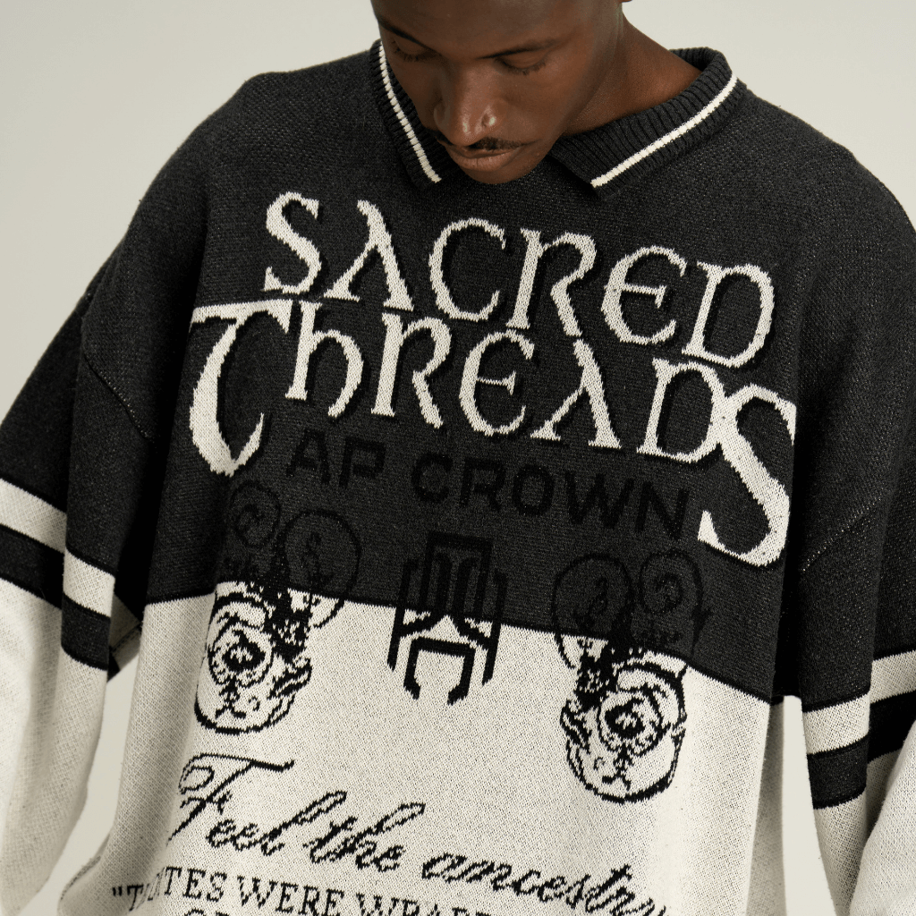 AP CROWN HILOS SAGRADOS AHUR SACO REGULAR NEGRO/MARFIL