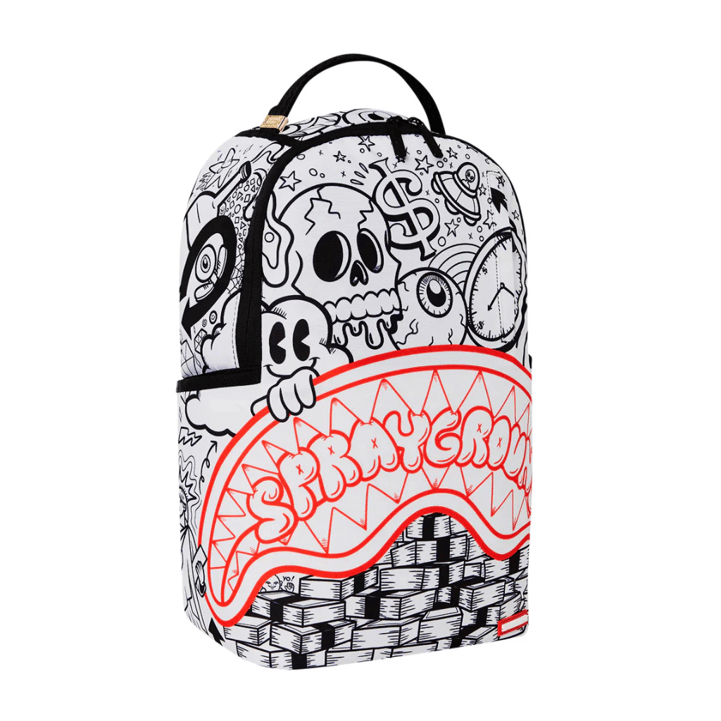 MORRAL SPRAYGROUND ACCIDENTAL DOODLE DLXSR BLANCO