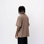CREEP BRAND CAMISETA OVERSIZE BASICA PLACA CAFE