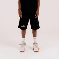 AURUM STARS I A79 BLACK & PINK SHORT LOOSE FIT NEGRO