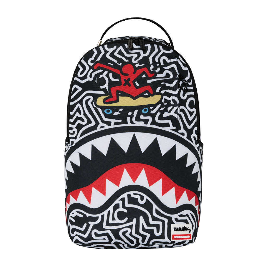 MORRAL SPRAYGROUND KEITH HARRING SKATER GUY PRINT DLXSV BACKPACK