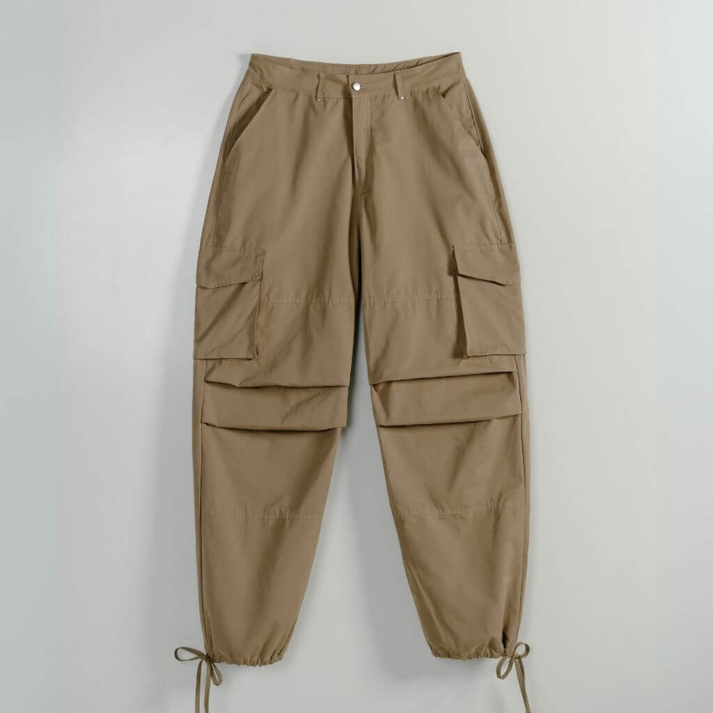 AP CROWN FIAT LUX IRON PARACHUTE PANTS OVERSIZE VERDE