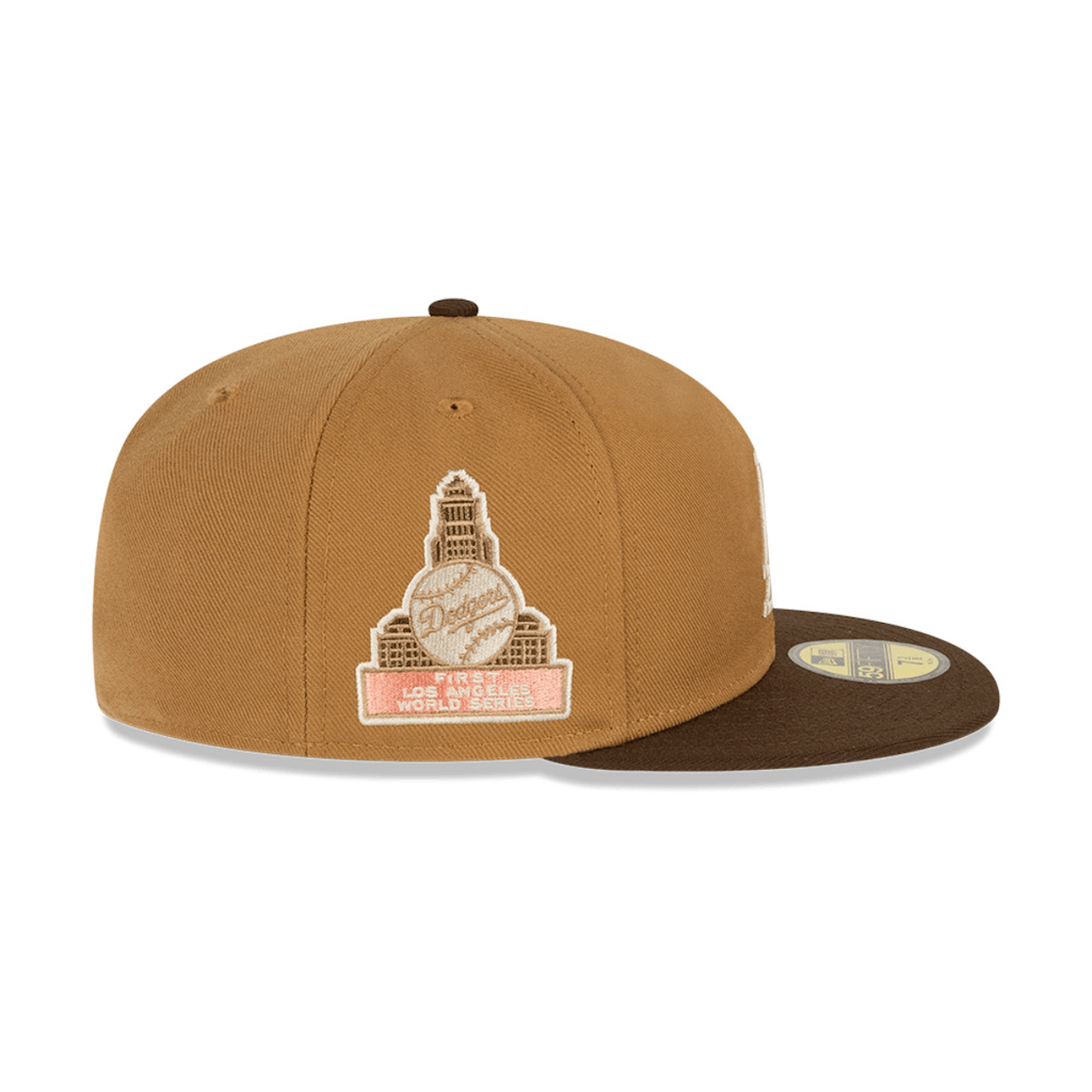 NEW ERA 59FIFTY MLB LOS ANGELES DODGERS DOUGHNUT PIN GORRA CERRADA BEIGE