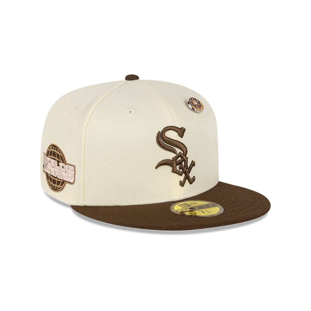 NEW ERA 59FIFTY MLB CHICAGO WHITE SOX DOUGHNUT PIN GORRA CERRADA BEIGE / CAFE