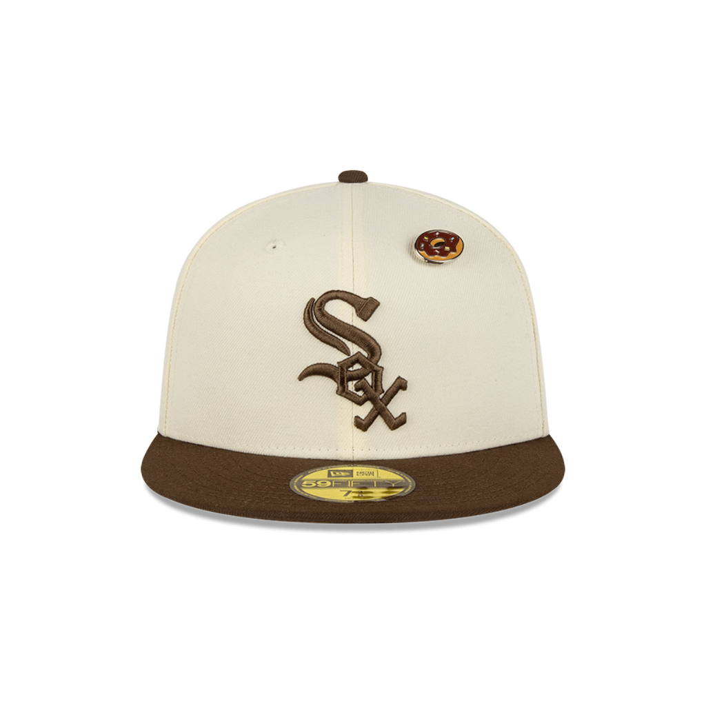 NEW ERA 59FIFTY MLB CHICAGO WHITE SOX DOUGHNUT PIN GORRA CERRADA BEIGE / CAFE