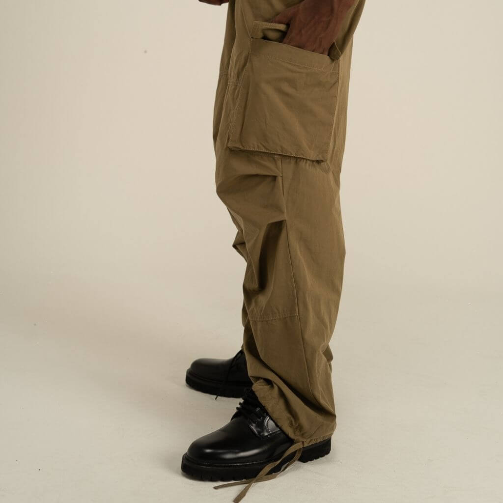 AP CROWN FIAT LUX IRON PARACHUTE PANTS OVERSIZE VERDE