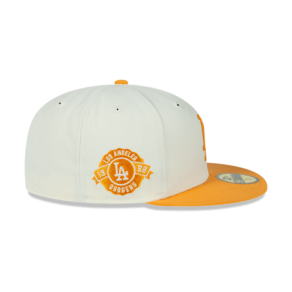 NEW ERA 59FIFTY MLB LOS ANGELES DODGERS BEERPACK PIN GORRA CERRADA BEIGE