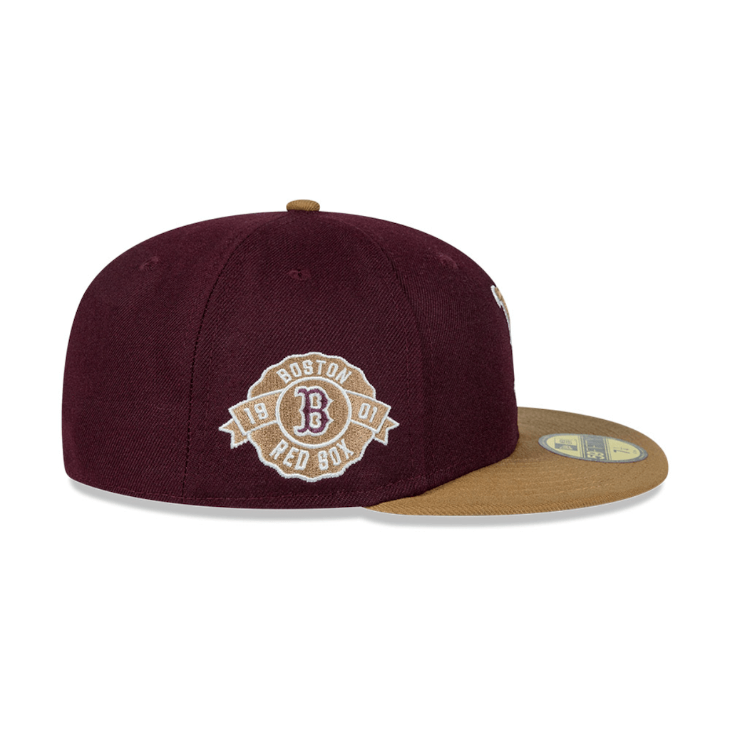 NEW ERA 59FIFTY MLB BOSTON RED SOX BEERPACK PIN GORRA CERRADA VINOTINTO
