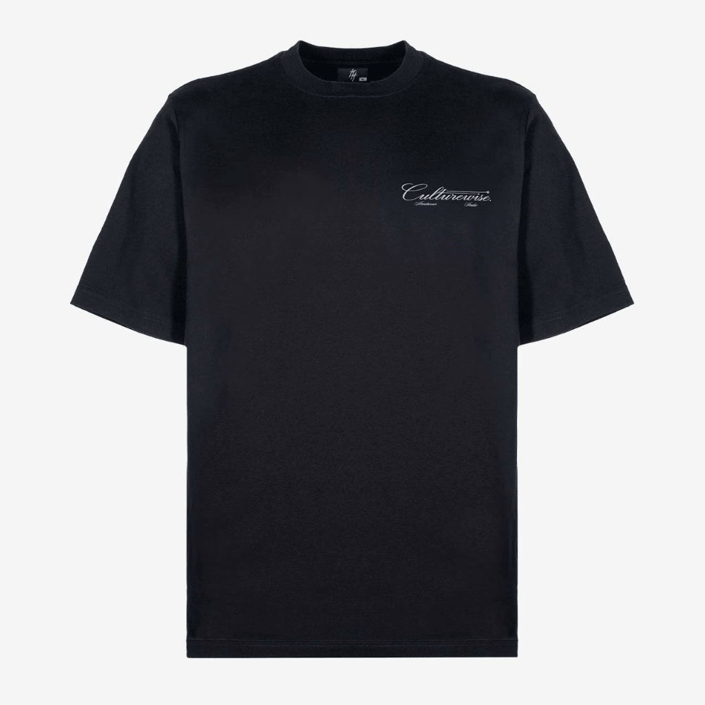 CULTURE WISE KONBINI CAMISETA NEGRA CRURSIVE LOGO CLASSIC GRIS