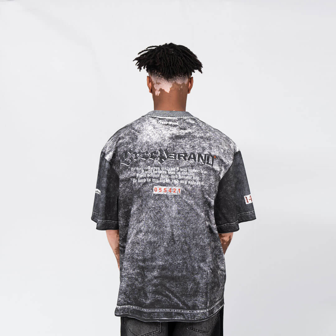 CREEP BRAND RELIQUIES NOIR CAMISETA OVERSIZE GRIS OSCURA
