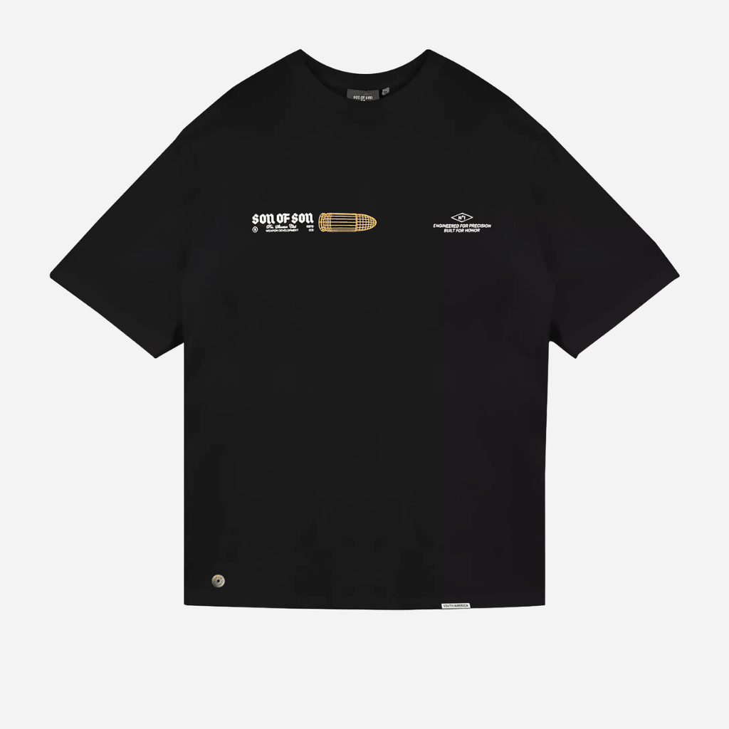 SON OF SON DALLAS TEXAS PRECISION DIVISION CAMISETA OVERSIZED NEGRA