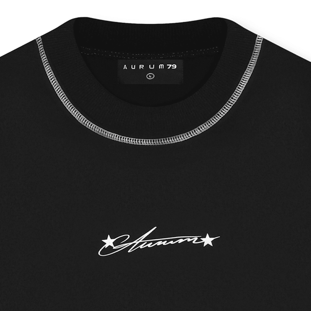 AURUM RACING STARS CAMISETA SIGNATURE RACING SEAMS NEGRA