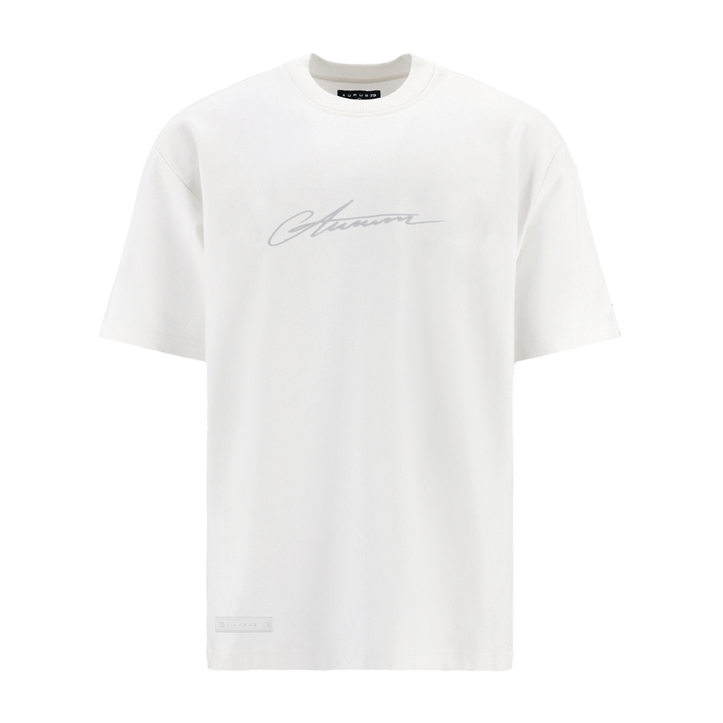 AURUM METROPOLIS III AURUM SIGNATURE CAMISETA SEMI OVERSIZED BLANCA