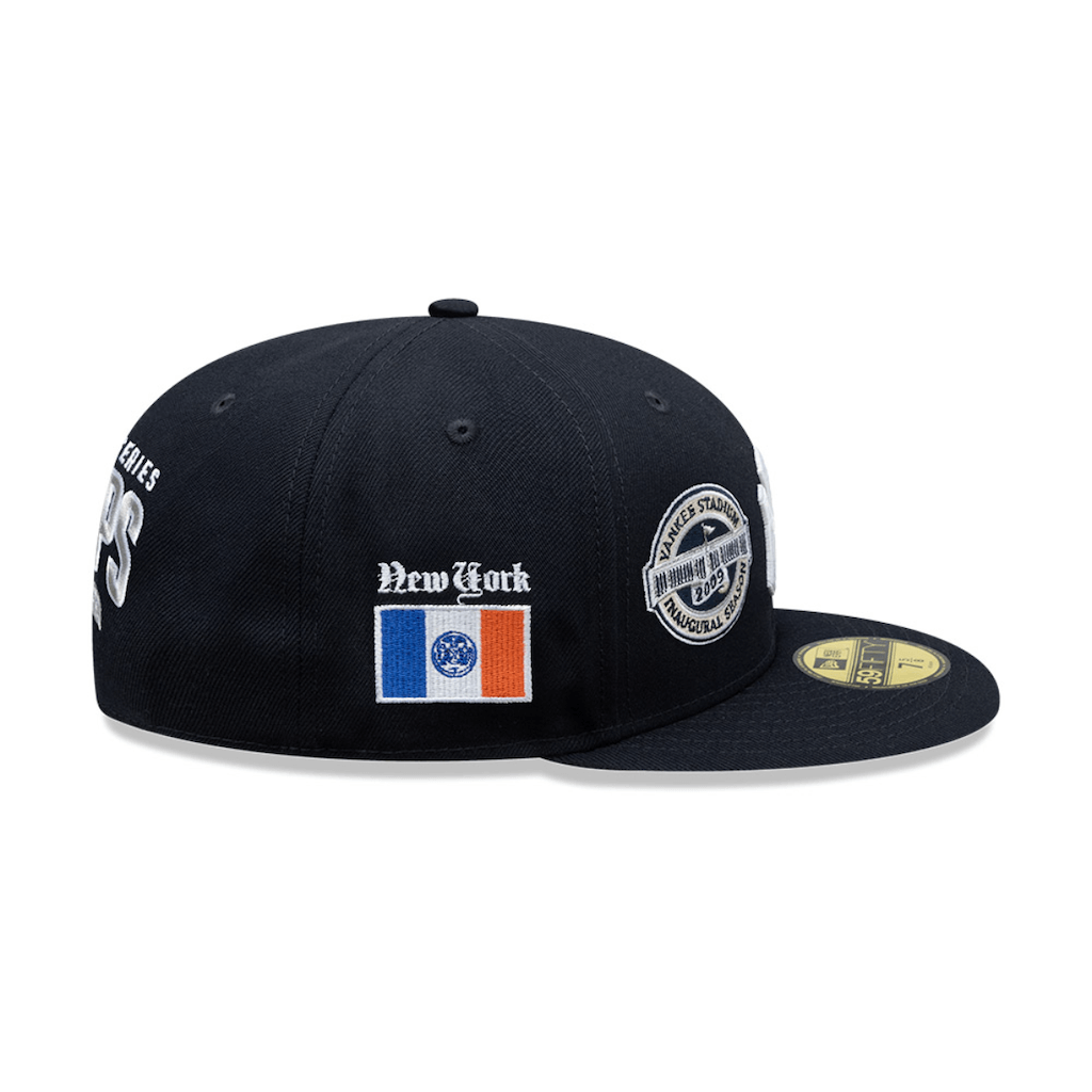 NEW ERA 59FIFTY MLB NEW YORK YANKEES MANY PATCH GORRA CERRADA NEGRA