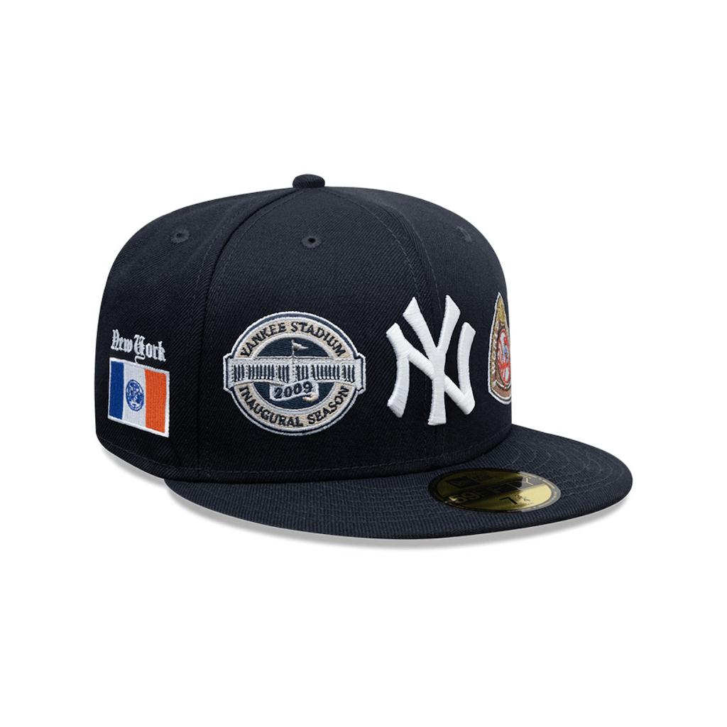 NEW ERA 59FIFTY MLB NEW YORK YANKEES MANY PATCH GORRA CERRADA NEGRA