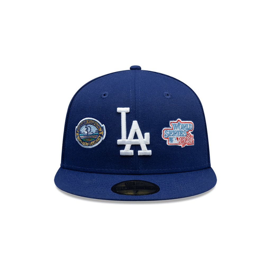 NEW ERA 59FIFTY MLB LOS ANGELES DODGERS MANY PATCH GORRA CERRADA NEGRA