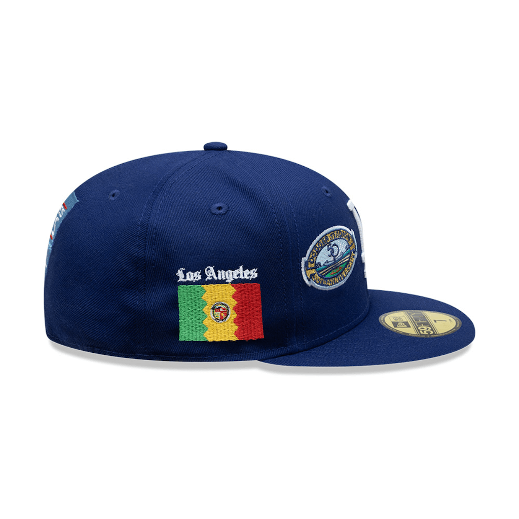 NEW ERA 59FIFTY MLB LOS ANGELES DODGERS MANY PATCH GORRA CERRADA NEGRA