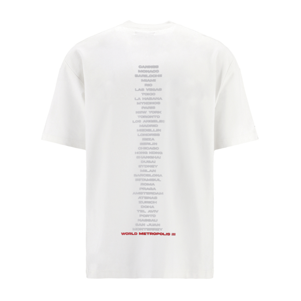 AURUM METROPOLIS III AURUM SIGNATURE CAMISETA SEMI OVERSIZED BLANCA