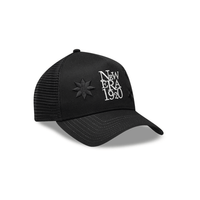 NEW ERA 9FORTY  NE FLOWER EMBORIDERY CAMIONERA GORRA AJUSTABLE NEGRA