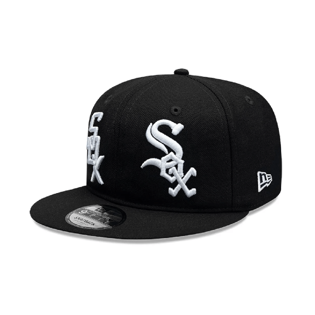 NEW ERA 9FIFTY MLB CHICAGO WHITE SOX DOUBLE LOGO GORRA AJUSTABLE NEGRA
