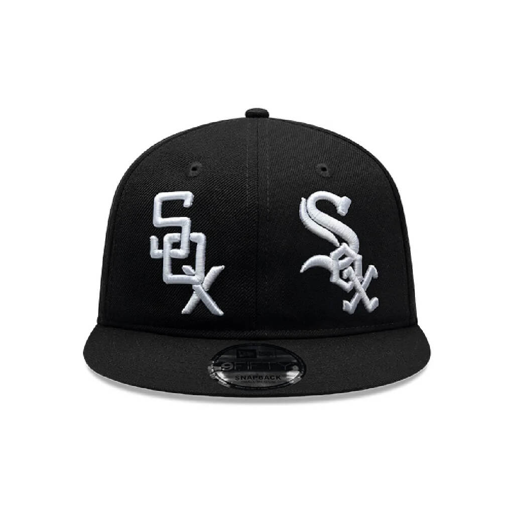 NEW ERA 9FIFTY MLB CHICAGO WHITE SOX DOUBLE LOGO GORRA AJUSTABLE NEGRA