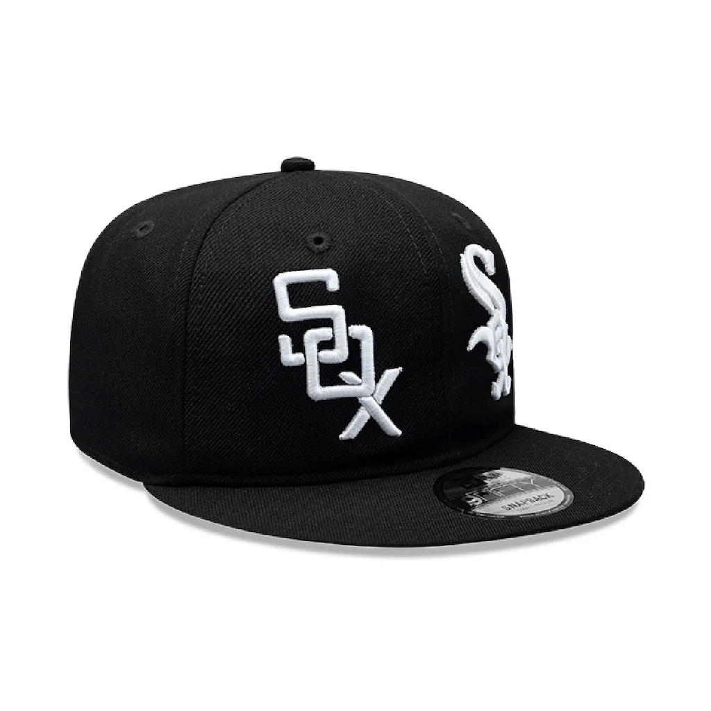 NEW ERA 9FIFTY MLB CHICAGO WHITE SOX DOUBLE LOGO GORRA AJUSTABLE NEGRA