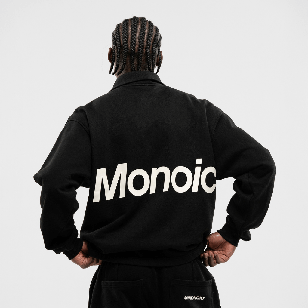 MONOIC TIMELESS V2 SACO QUARTER ZIP OVERSIZED NEGRO