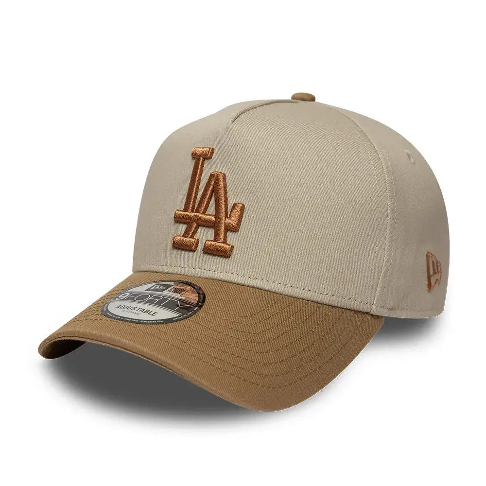 NEW ERA 9FORTY A-FRAME MLB LOS ANGELES DODGERS MOCHA MOUSSE GORRA AJUSTABLE BEIGE