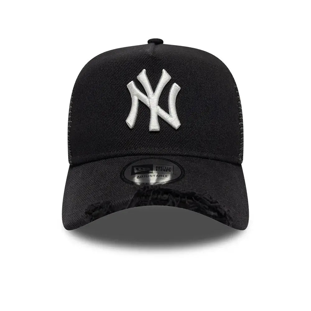 NEW ERA 9FORTY A-FRAME MLB NEW YORK YANKEES DAMAGED TWILL GORRA AJUSTABLE NEGRA