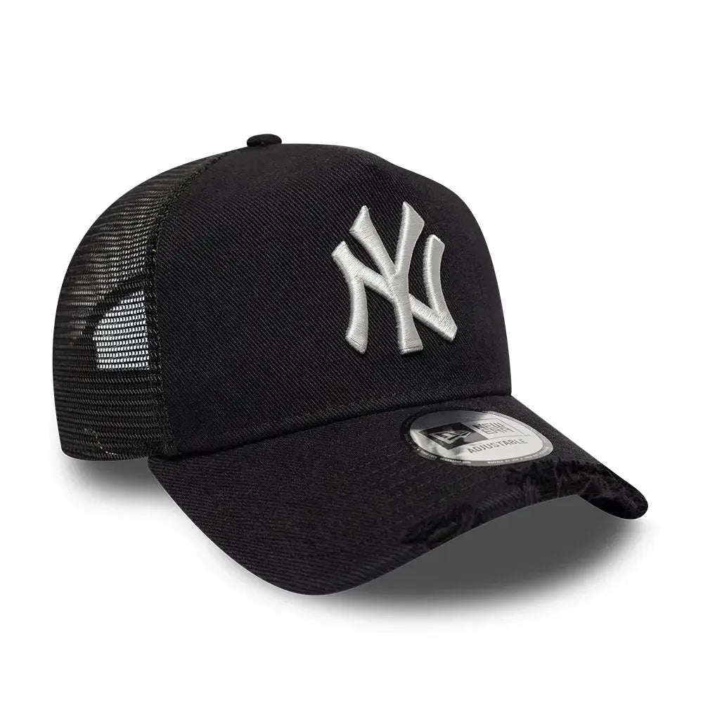 NEW ERA 9FORTY A-FRAME MLB NEW YORK YANKEES DAMAGED TWILL GORRA AJUSTABLE NEGRA