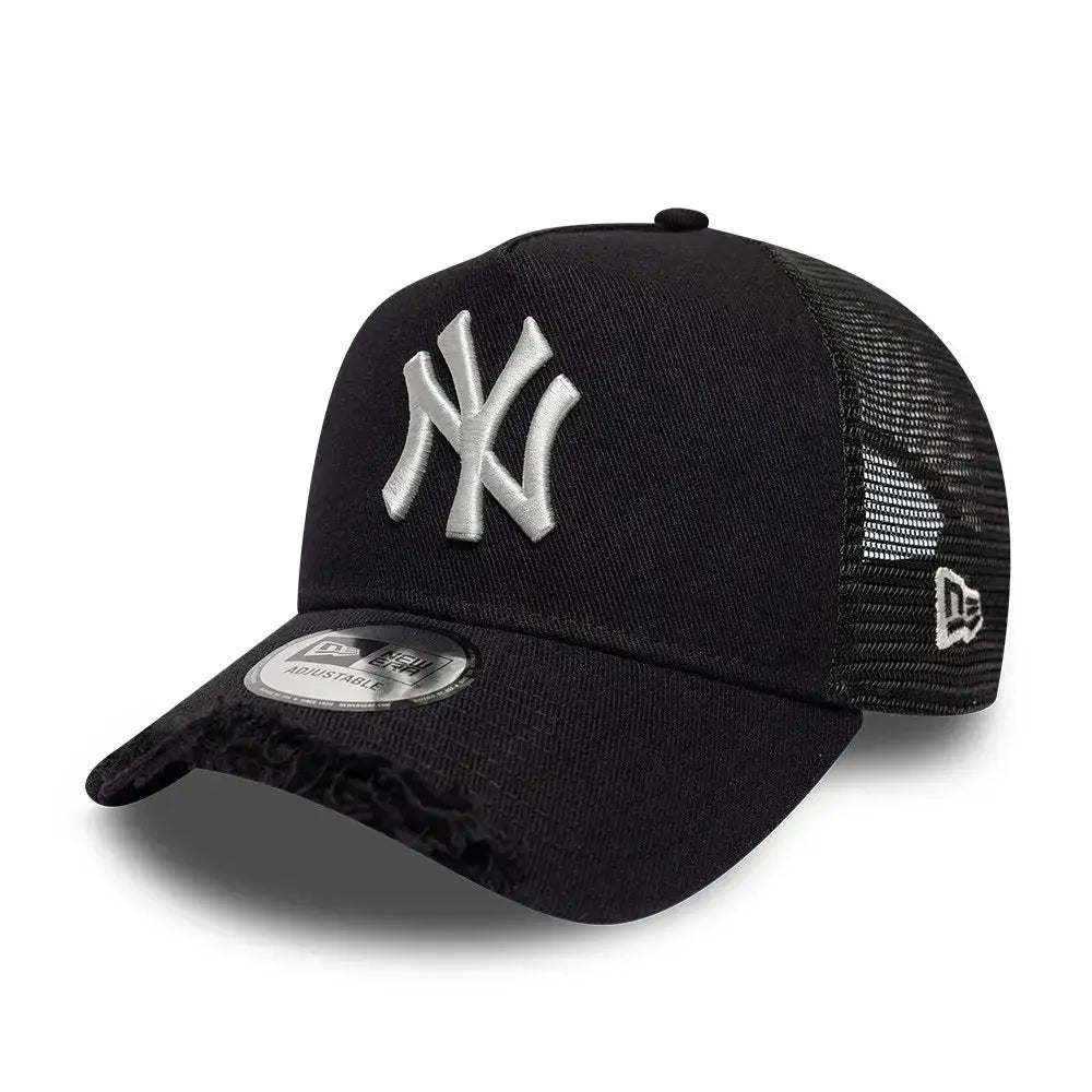 NEW ERA 9FORTY A-FRAME MLB NEW YORK YANKEES DAMAGED TWILL GORRA AJUSTABLE NEGRA