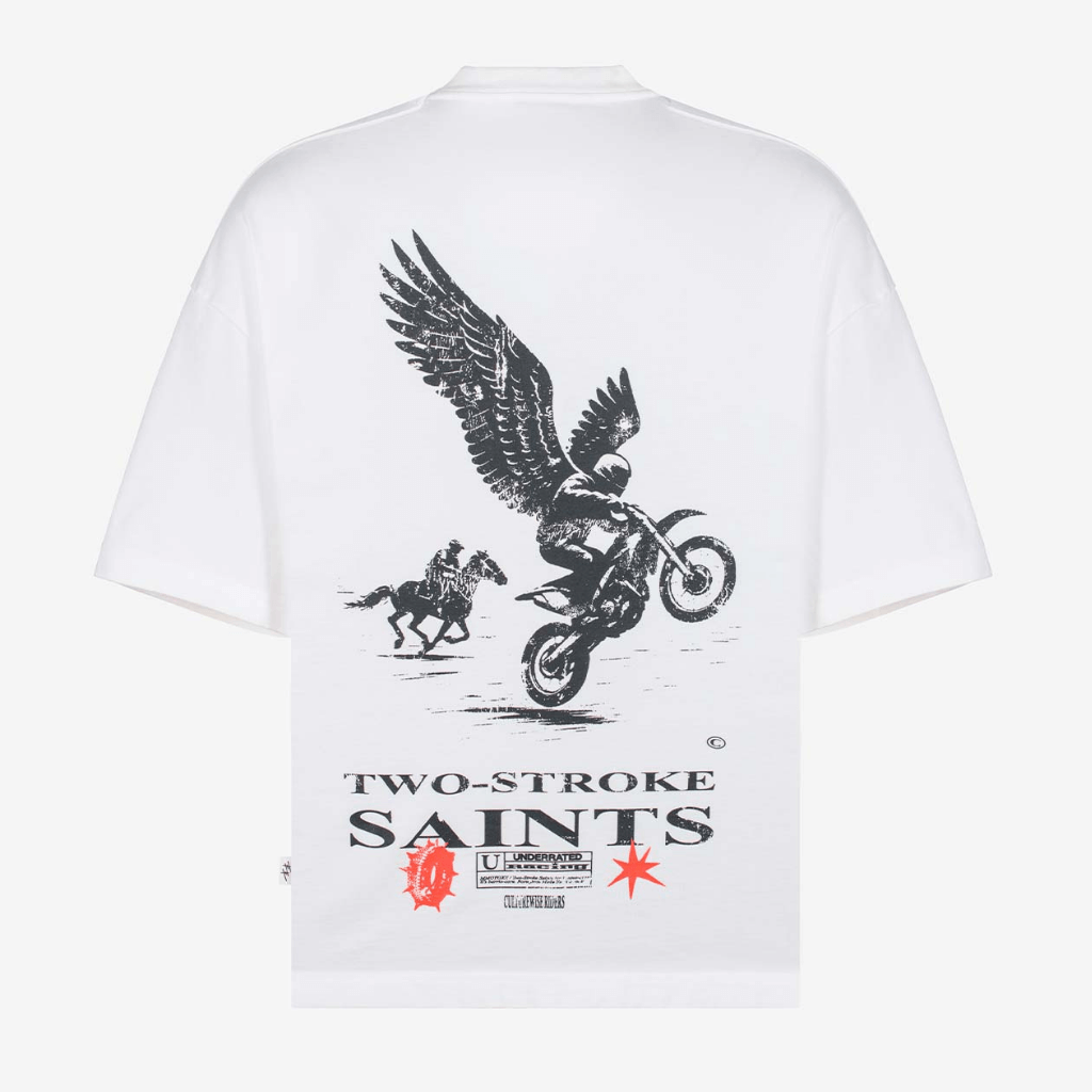 CULTUREWISE TWO STROKE SAINTS CAMISETA OVERSIZED SAINTS BLANCA