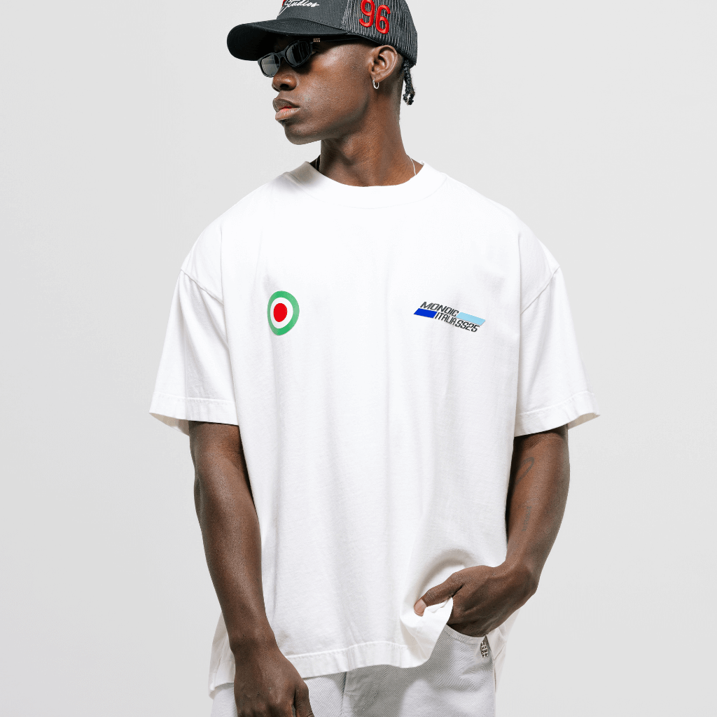 MONOIC TUTTO BENE I CAMISETA OVERSIZED VESPA BLANCO HUESO