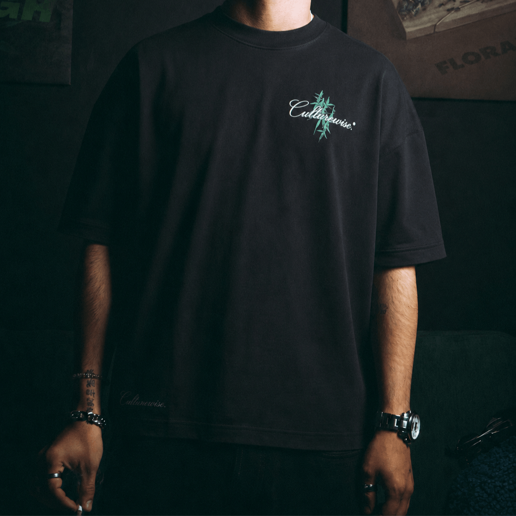 CULTURE WISE PASS THE LOVE CAMISETA OVERSIZED BASICA 420 NEGRA