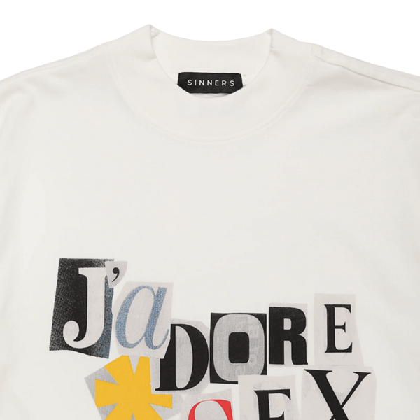 SINNERS J'ADORE SEX CAMISETA OVERSIZED BEIGE