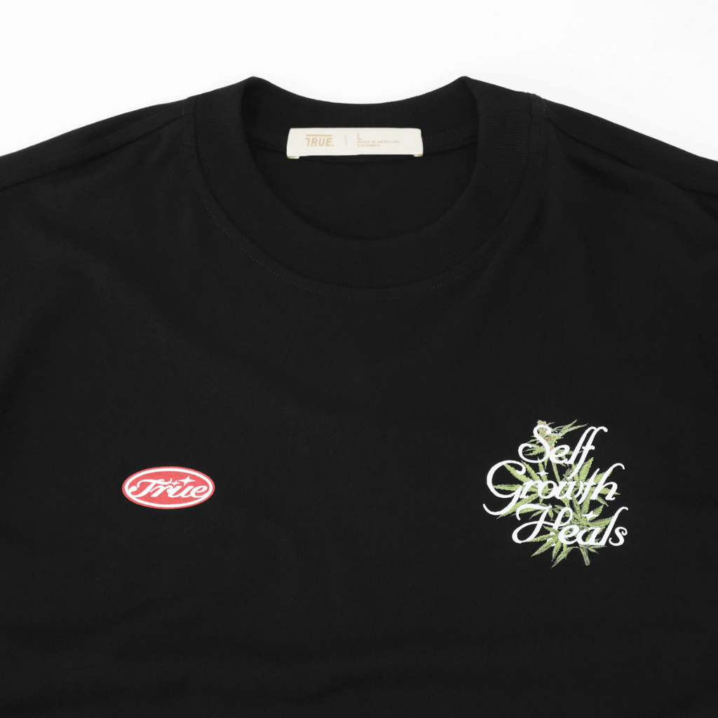 TRUE 420 SELF GROWTH CAMISETA OVERSIZE NEGRA