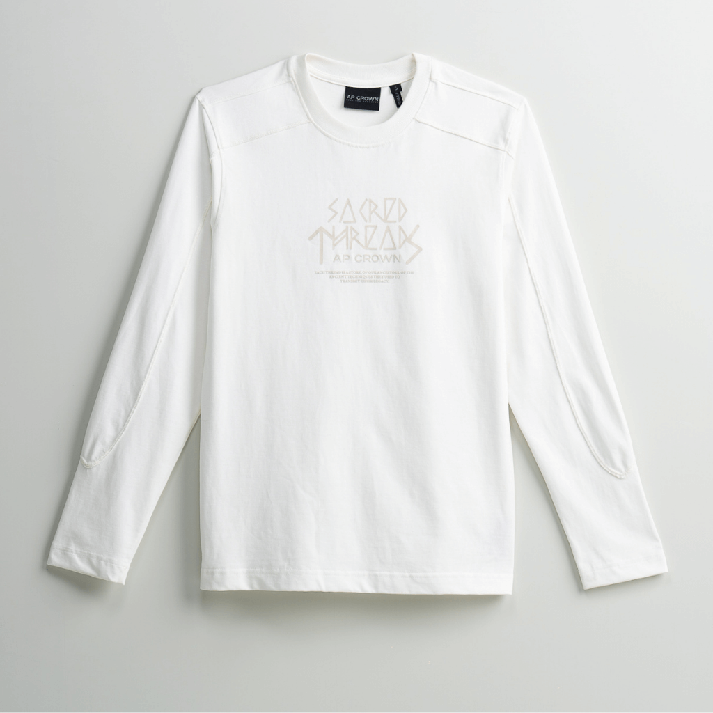 AP CROWN HILOS SAGRADOS LIAH CAMISETA MANGA LARGA REGULAR BLANCA