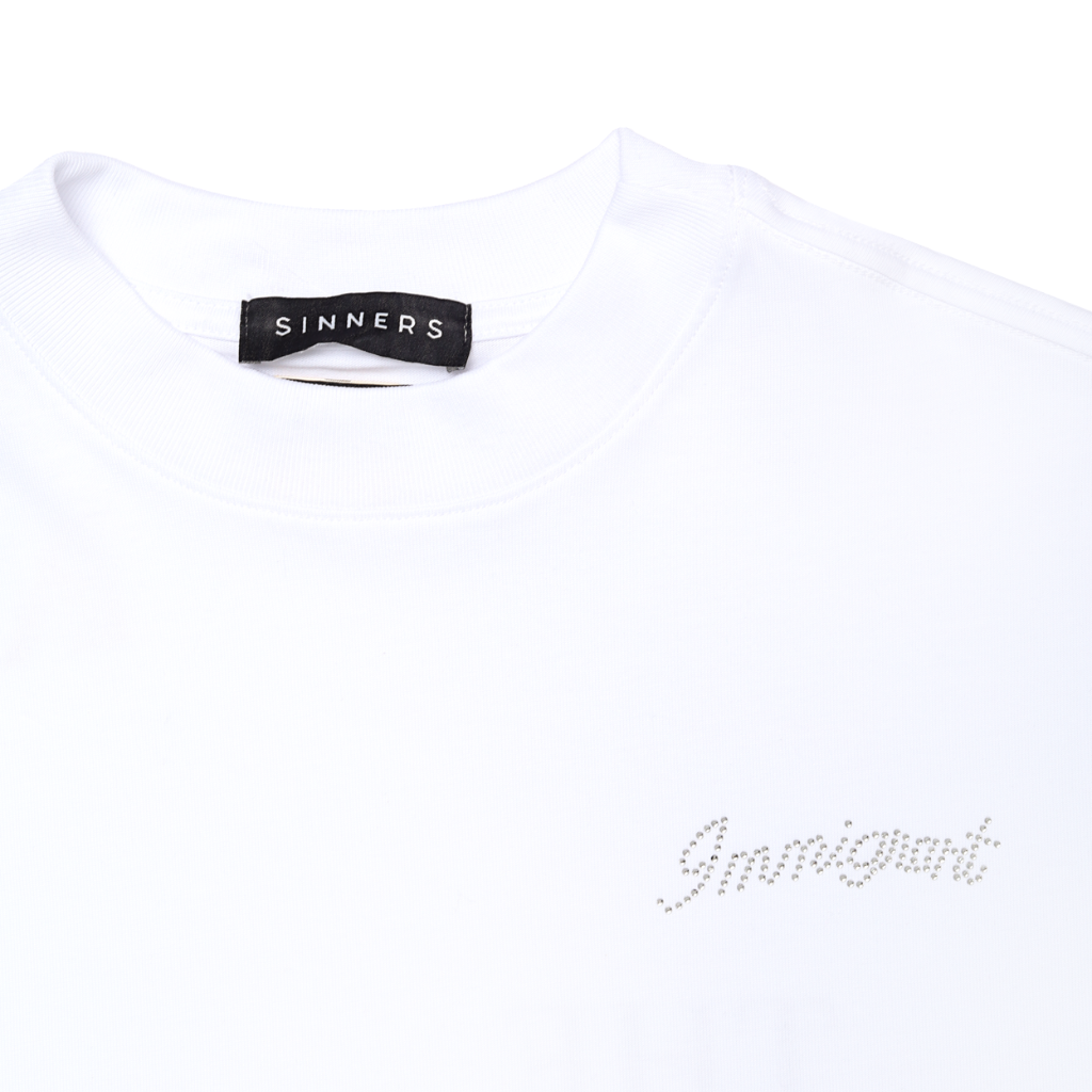 SINNERS FW25 CHAMPAGNE CAMISETA OVERSIZE BLANCA