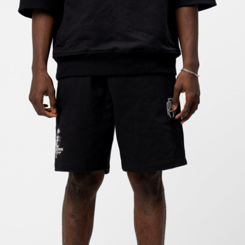 AP CROWN GODS LANGUAGE GRID SHORTS NEGROS