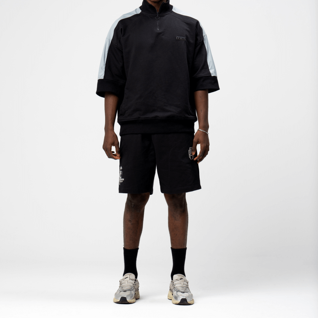 AP CROWN GODS LANGUAGE GRID SHORTS NEGROS