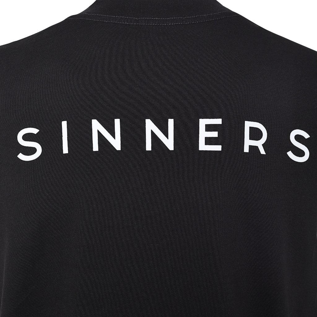 SINNERS GARMENTS LOGO CAMISETA OVERSIZE NEGRA
