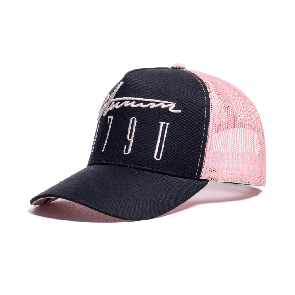 AURUM STARS I BLACK & ROSE CAP GORRA CAMIONERA AJUSTABLE ROSADA