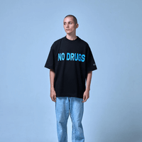 SINNERS NO DRUGS CAMISETA OVERSIZED NEGRA