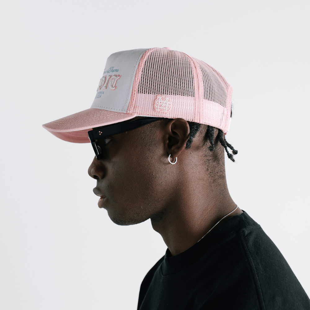 MONOIC SUNSET DREAMS PALM TREES GORRA ROSADO PASTEL