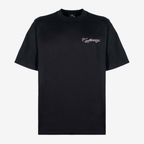 CULTURE WISE KONBINI CAMISETA NEGRA CRURSIVE LOGO CLASSIC ROSA