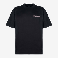 CULTURE WISE KONBINI CAMISETA NEGRA CRURSIVE LOGO CLASSIC ROSA