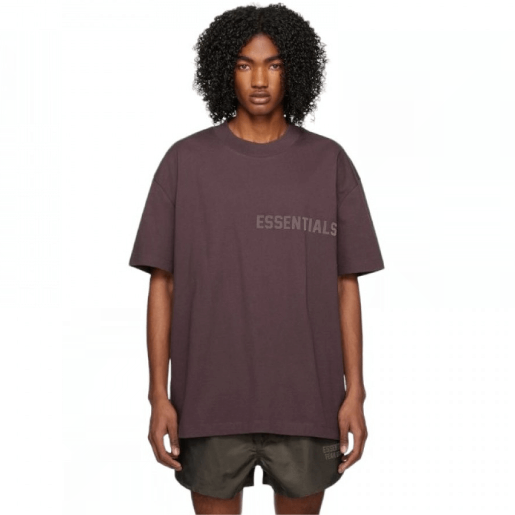 FEAR OF GOD ESSENTIALS CAMISETA OVERSIZE BASICA MORADA OSCURO