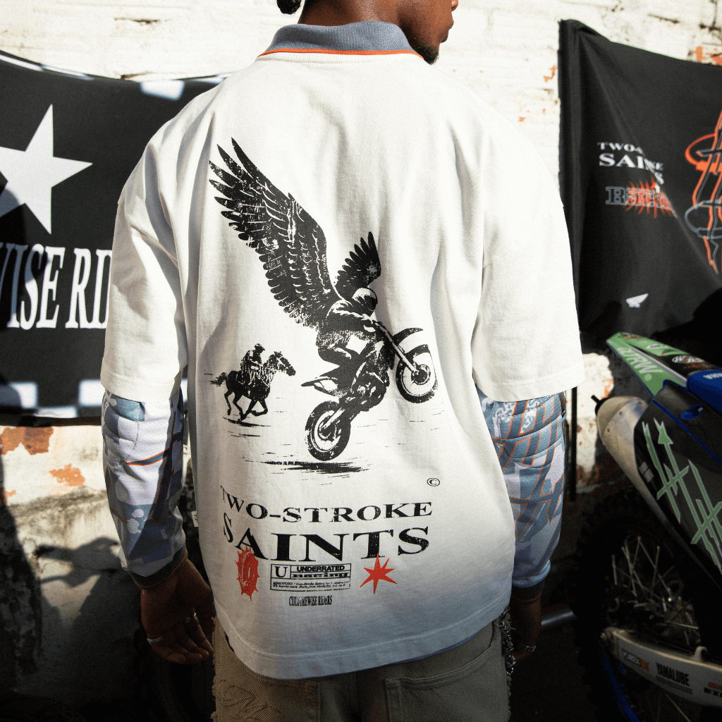 CULTUREWISE TWO STROKE SAINTS CAMISETA OVERSIZED SAINTS BLANCA