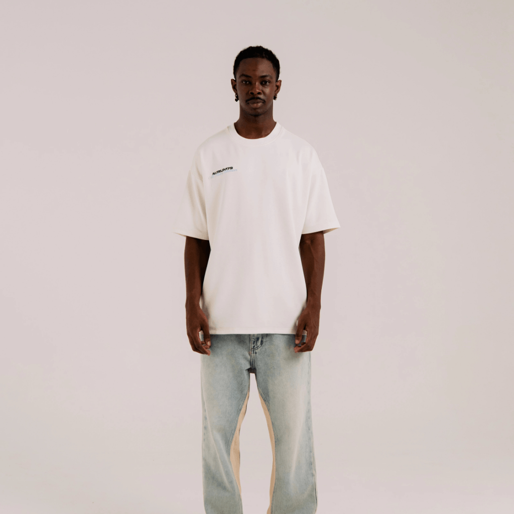 AURUM STARS I WHITE A79U CAMISETA OVERSIZE BLANCA